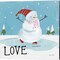 Snowman Snowday A by Farida Zaman 14" x 14" Canvas Wall Art (Set of 2)